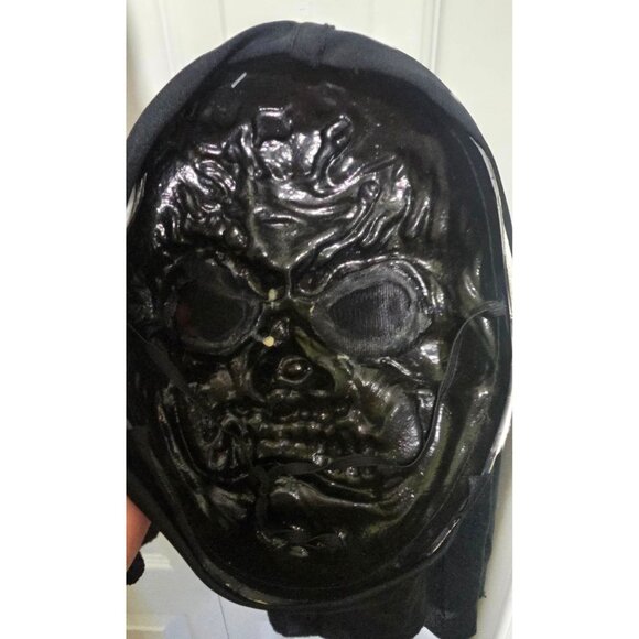 Fun World Glow in the Dark Teeth Hooded Nun Mask Zombie Halloween Adult Costume - Picture 7 of 8